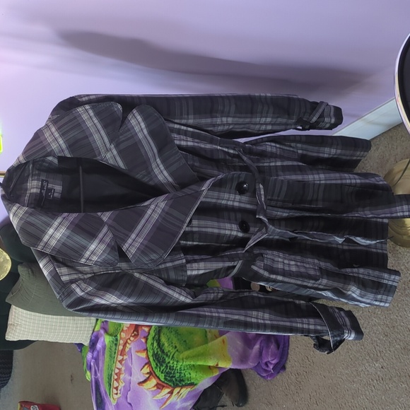 Willi Smith Jackets & Blazers - Plaid trench coat